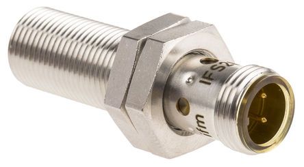 IFS204, ifm electronic M12 x 1 Inductive Sensor - Barrel, PNP-NO Output, 4 mm Detection, IP67, M12 - 3 pin Terminal, Индуктивный датчик приближения