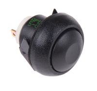 IBR3SAD2, APEM Single Pole Single Throw (SPST) Momentary Miniature Push Button Switch, IP67, 13.6 (Dia.)mm, Panel Mount, 32V ac, Кнопочный переключатель