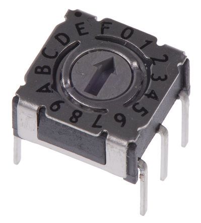 P36103, Hartmann 16 Way Through Hole DIP Switch 16P, Rotary Flush Actuator, Переключатель