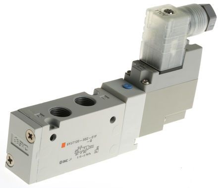 SYJ7120-3DZ-01F-Q, SMC 5/2 Pneumatic Control Valve Solenoid/Spring G 1/8 SYJ7000 Series, Клапан