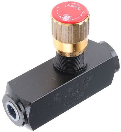 205111, RS PRO Line Mounting Hydraulic Flow Control Valve, G 3/8, Клапан