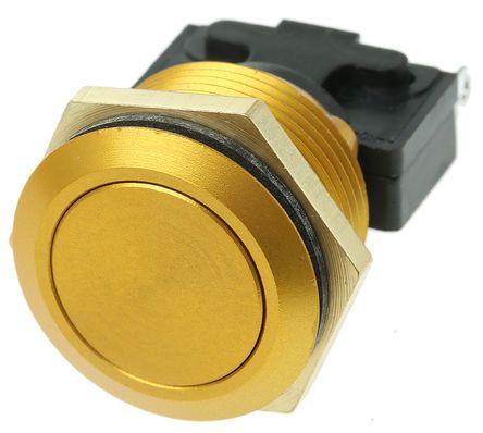 76-9513/4044GO, ITW Switches ITW 76-95 Single Pole Double Throw (SPDT) Momentary Clear LED Push Button Switch, IP67, 32 (Dia.)mm, Panel Mount, 250V, Кнопочный переключатель