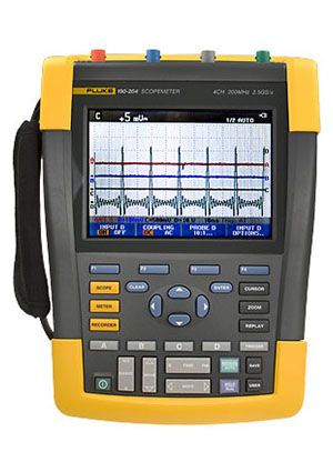 FLUKE 190-204, четырехканальный осциллограф цветной 200МГц