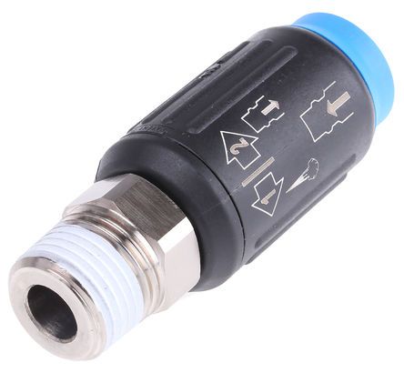 9405U06 21, Legris Pneumatic Quick Connect Coupling Reinforced Polymer 1/2 in Threaded, Муфта
