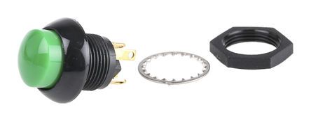 P9-213125, Otto Single Pole Double Throw (SPDT) Momentary Push Button Switch, Panel Mount, 28V dc, Кнопочный переключатель