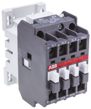 1SBL181001R8410, ABB 3 Pole Contactor - 30 A, 110 V ac Coil, A Line, 3NO, 7.5 kW, Контактор