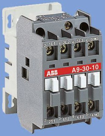 1SBL161001R8001 - A12-30-01 220V, ABB 3 Pole Contactor - 27 A, 230 V ac Coil, A Line, 3NO, 5.5 kW, Контактор