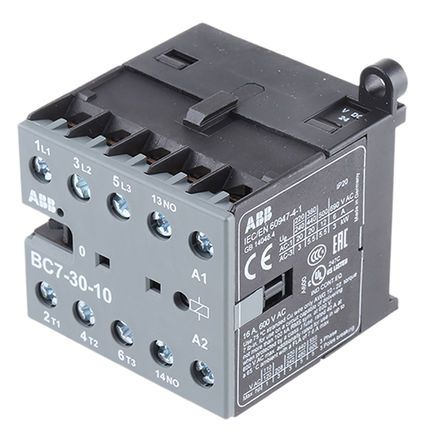 GJL1313001R0101, ABB 3 Pole Contactor - 9 A, 24 V dc Coil, B Range, 3NO, 5.5 kW, Контактор