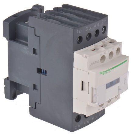 LC1DT32B7, Schneider Electric 4 Pole Contactor - 32 A, 24 V ac Coil, TeSys D, 4NO, Контактор