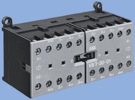 VB6-30-10-80, ABB 3 Pole Contactor - 9 A, 240 V ac Coil, AF Range, 3NO, 4 kW, Контактор