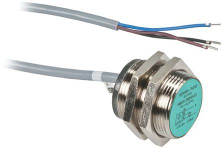 NBB15-30GM30-E2, Pepperl + Fuchs M30 x 1.5 Inductive Sensor - Barrel, PNP-NO Output, 15 mm Detection, IP67, Cable Terminal, Индуктивный датчик приближения