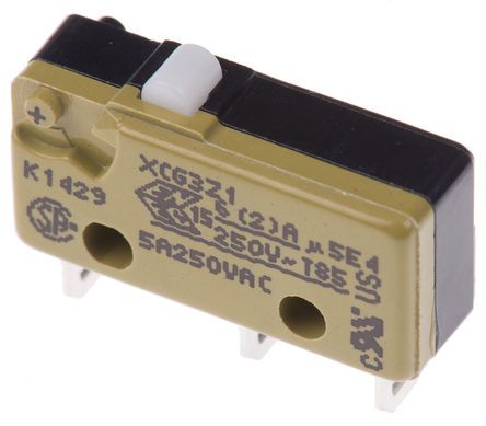 XCG3-Z1, Saia-Burgess Plunger Microswitch, 5 A @ 250 V ac, Микропереключатель