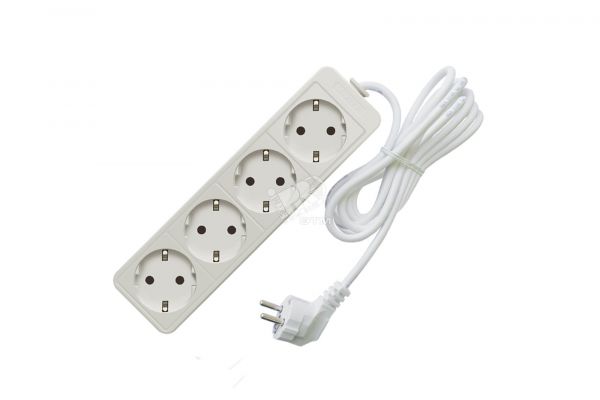 Удлинитель бытовой ТМ Союз 2200 Вт с заземлением 4 гнезда ПВС 10м