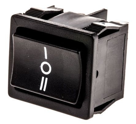 1-1634200-8, TE Connectivity Double Pole Double Throw (DPDT), On-Off-On Rocker Switch Panel Mount, Клавишный переключатель