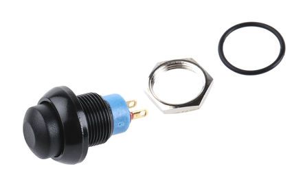 IPR3SAD2104, APEM Single Pole Single Throw (SPST) Momentary Push Button Switch, IP67, 12.9 (Dia.)mm, Panel Mount, 28V dc, Кнопочный переключатель