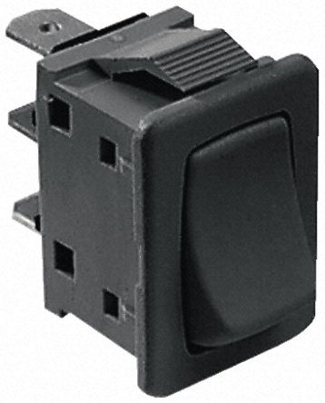 FMC18A2200000, APEM Single Pole Single Throw (SPST), On-Off Rocker Switch Panel Mount, Клавишный переключатель