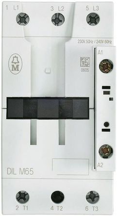 277898 & DILM65(24V50/60HZ), Eaton 3 Pole Contactor - 65 A, 24 V ac Coil, xStart, 3NO, 30 kW, Контактор