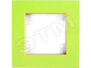 CITY Рамка 1 пост (платформа/накладка) белая/фисташковый бархат