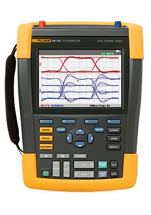 FLUKE 190-502, двухканальный осциллограф цветной 500МГц, scopemeter