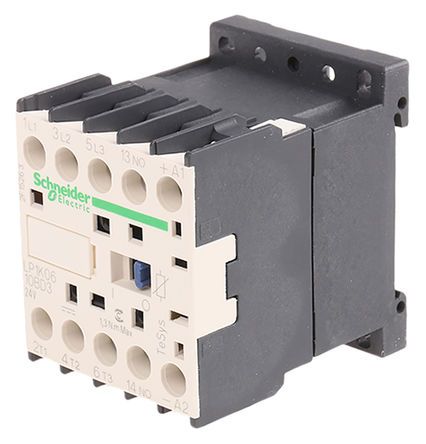 LP1K0610BD3, Schneider Electric 3 Pole Contactor - 6 A, 24 V dc Coil, TeSys K, 3NO, 2.2 kW, Контактор