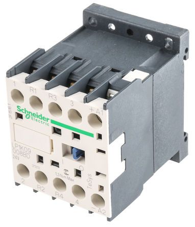 LP1K09008BD, Schneider Electric 4 Pole Contactor - 20 A, 24 V dc Coil, TeSys K, 2NO/2NC, Контактор