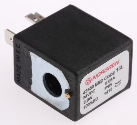 V10626-A13L, IMI Norgren 24V dc 2W Replacement Solenoid Coil, Compatible With V60, V61, V62, V63, Катушка
