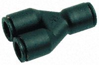 3140 08 10, Legris 3140 Pneumatic Y Tube-to-Tube Adapter, Push In 8 mm x Push In 8 mm x Push In 10 mm, Переходник