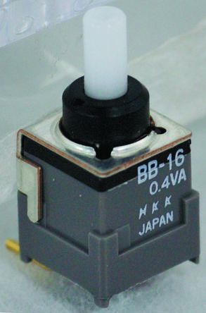 BB-16AH, NKK Switches Single Pole Double Throw (SPDT) Latching Push Button Switch, PCB, Кнопочный переключатель