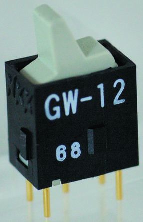 GW-12LGP, NKK Switches Single Pole Double Throw (SPDT), Latching Rocker Switch PCB, Клавишный переключатель