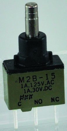 M2B-15AAP2, NKK Switches Single Pole Double Throw (SPDT) Momentary Push Button Switch, PCB, Кнопочный переключатель