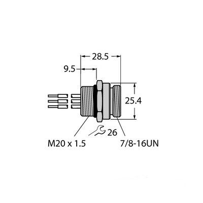 RSFV49-0.3M/M20/C1117 Фланцевые соединители