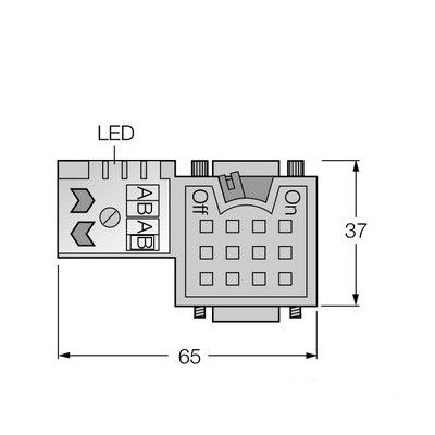 FW-D9TLEDKU9PG-W-FC-ME-SH-8.5 Sub-D разъем Вилка, угловая, под индивид. требования