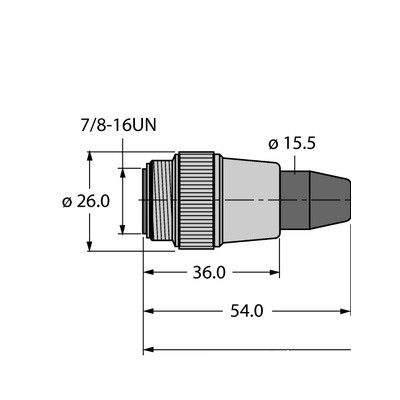 RSM52-30M Кабель 5-полярный, оболочка PUR