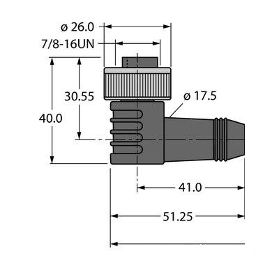 WKM52-15M Кабель 5-полярный, оболочка PUR