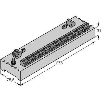 JRBS-40-12C/EX IP20 разветвительная коробка, 12-канальная