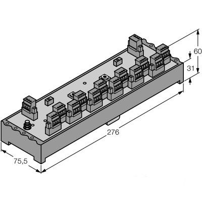 JRBS-40SC-12R/EX IP20 разветвительная коробка, 12-канальная