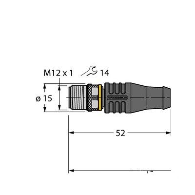 RSS8T-2/TEL Соединитель кабельный для датчиков и актуаторов, оболочка ПВХ