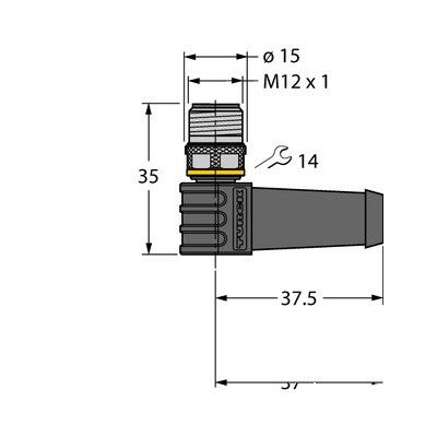 WSS8T-2/TEL Соединитель кабельный для датчиков и актуаторов, оболочка ПВХ