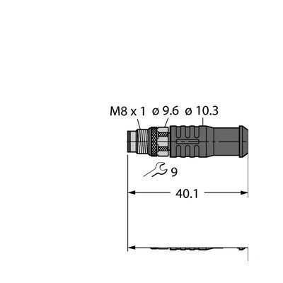 PSGS3M-5/TEL Соединитель кабельный для датчиков и актуаторов, оболочка ПВХ