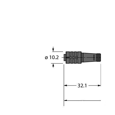 PKG3Z-2/TEL Соединитель кабельный для датчиков и актуаторов, оболочка ПВХ