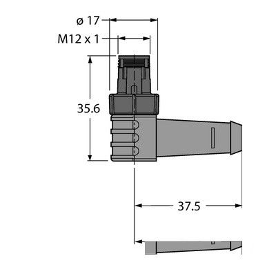 WSC4.4Q-2/TXL Соединитель кабельный для датчиков и актуаторов, оболочка PUR