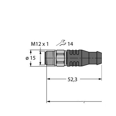 RSCV-RKCV5500-25M/S2500 Кабель RFID для применения в пищевой отрасли