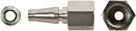 017 DU 10, RS PRO Pneumatic Quick Connect Coupling Brass 1/8 in Threaded, Муфта