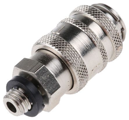 020 EGM 05, RS PRO Pneumatic Quick Connect Coupling Brass M5 Threaded, Муфта