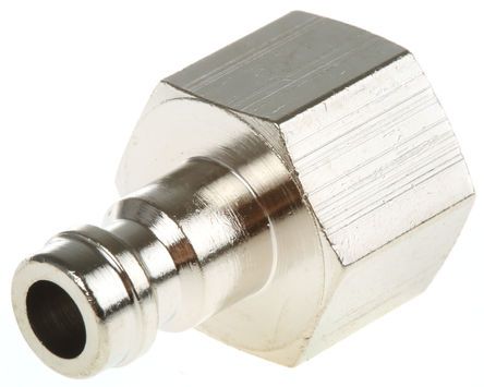 021 DU 13N, RS PRO Pneumatic Quick Connect Coupling Brass 1/4 in Threaded, Муфта