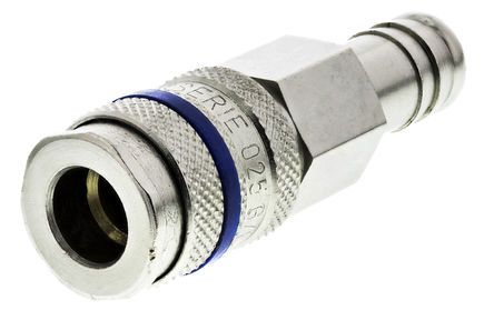 025 HG 13, RS PRO Pneumatic Quick Connect Coupling Steel 13mm Hose Barb, Муфта