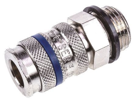 025 EG 21, RS PRO Pneumatic Quick Connect Coupling Brass, Steel 1/2 in Threaded, Муфта