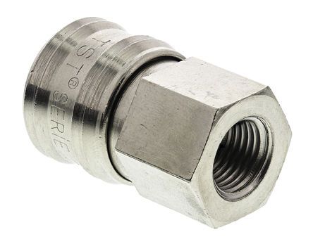 026 DG 13N, RS PRO Pneumatic Quick Connect Coupling Brass 1/4 in Threaded, Муфта