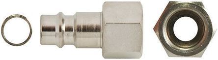 025 DU 17, RS PRO Pneumatic Quick Connect Coupling Steel 3/8 in Threaded, Муфта
