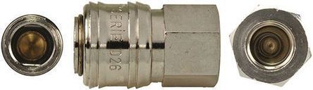 026 DG 17N, RS PRO Pneumatic Quick Connect Coupling Brass 3/8 in Threaded, Муфта